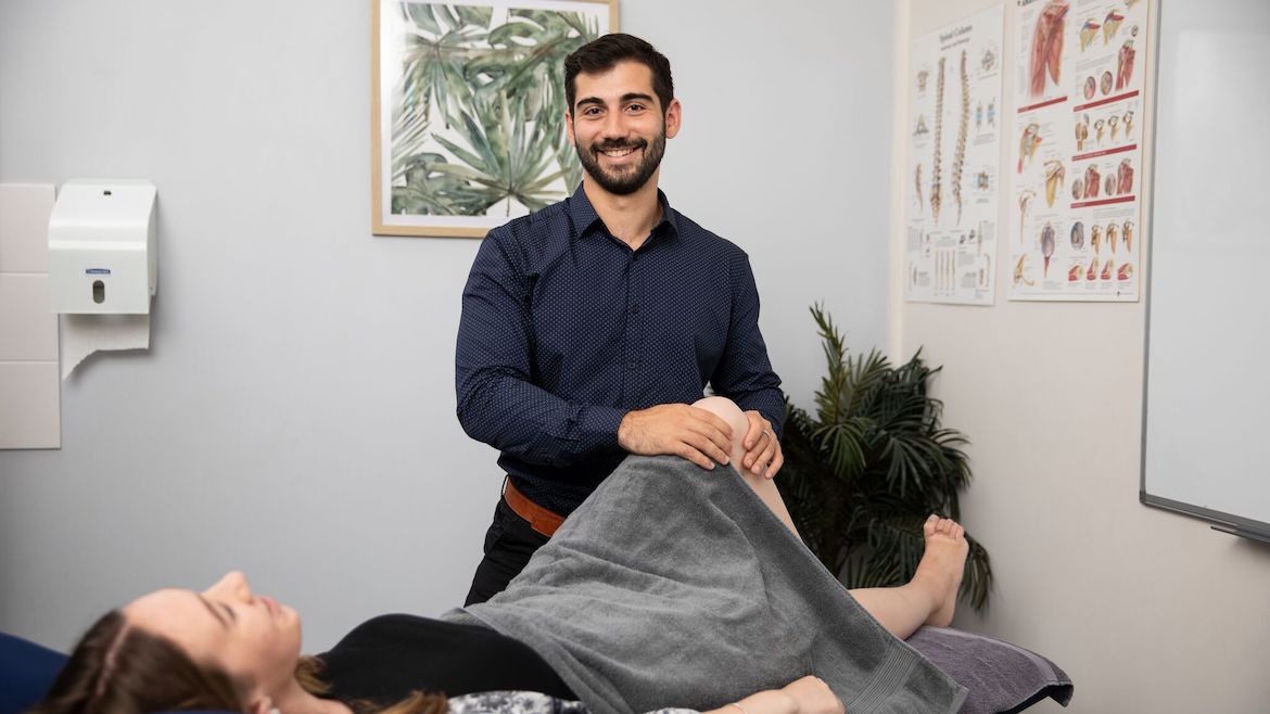 Macquarie Park Osteopath Evan Marnezos in action